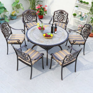 Conjunto de jantar exterior com tecido resistente aos raios UV, garantia de 5 anos e cor de rattan personalizável