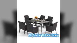 Conjunto de jantar ao ar livre para hotéis e resorts