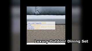 Conjunto de jantar secional de rattan para hotel e resort